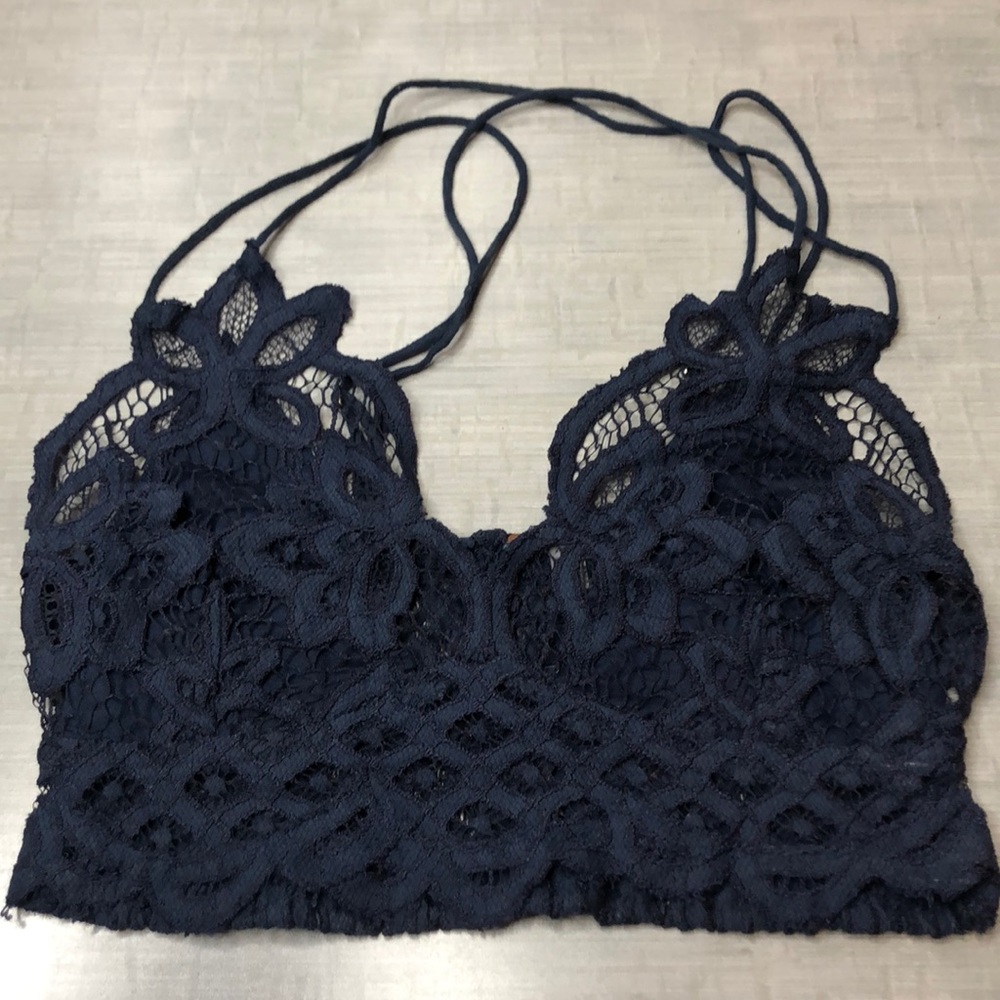 Free People Bralette in Navy Blue